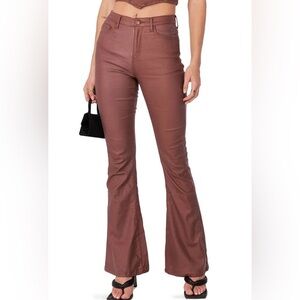 Edikted Brown High-Waisted Pants